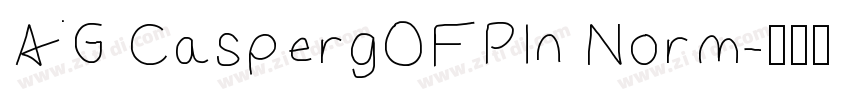 AG CaspergOFPln Norm字体转换